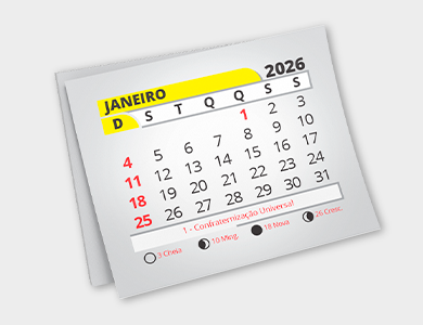 Bloco de Calendário 4x5cm 
